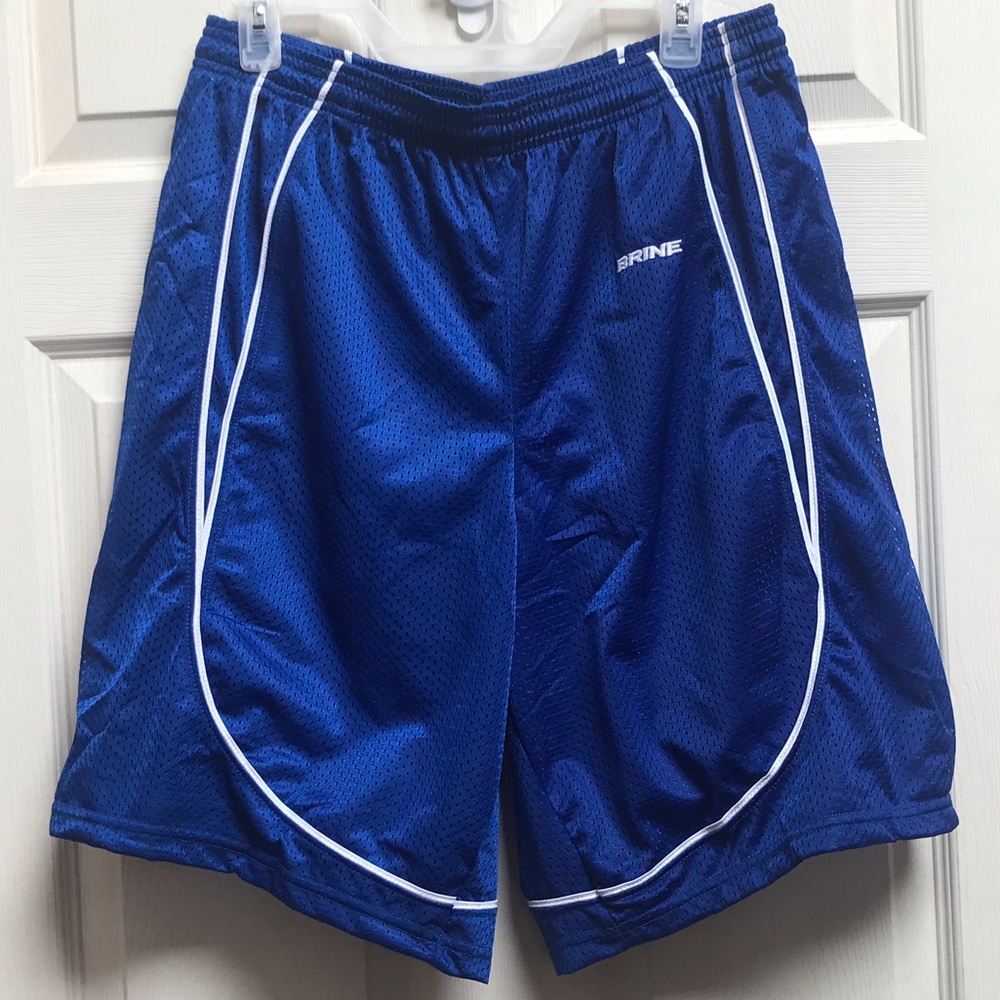 Brine blue/ white striped athletic shorts